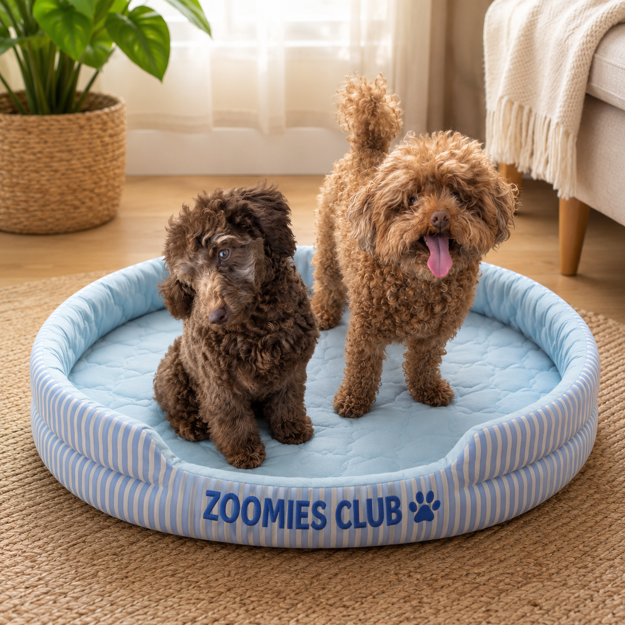 Cooling Pet Bed with Ice Silk Mat for All Seasons